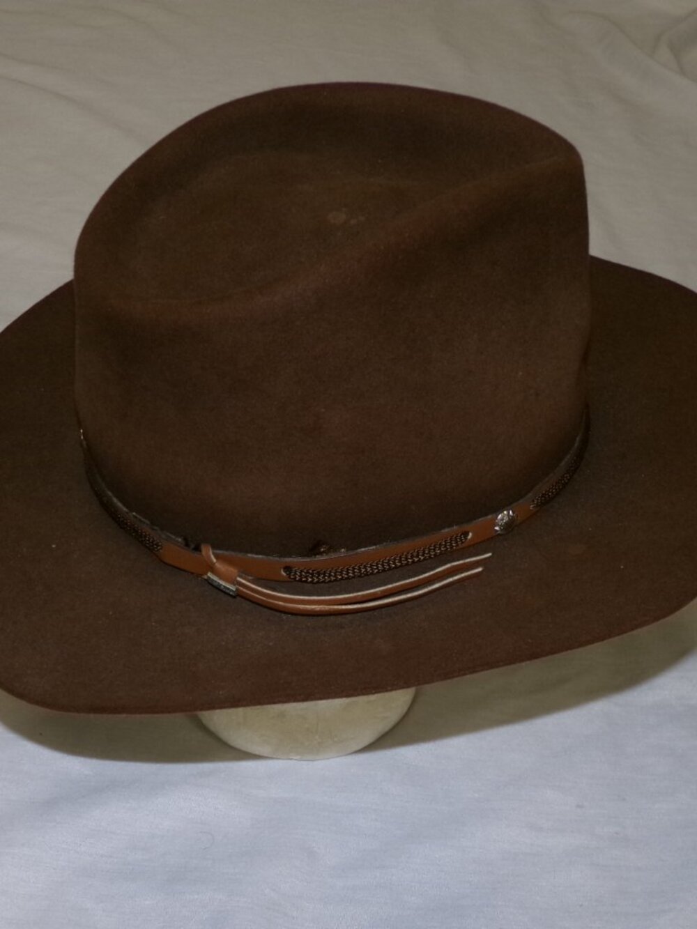 Vtg Resistol Gila Roundup Collection Mink Brown Self Conforming Cowboy Hat sz 7
